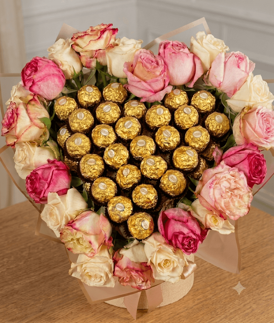 Sweet Heart - Chocolate & Flower Bouquet