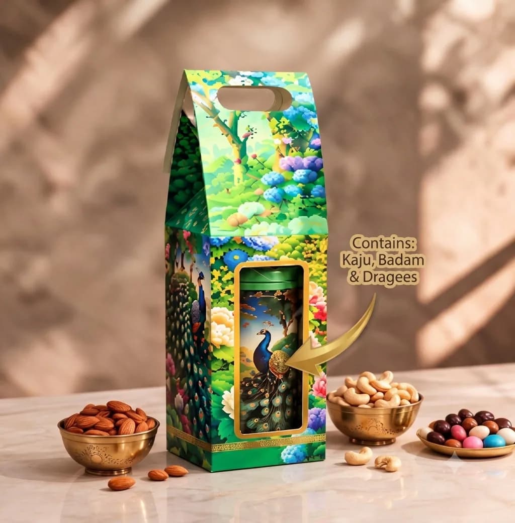 Peacock Garden Dry Fruit Box