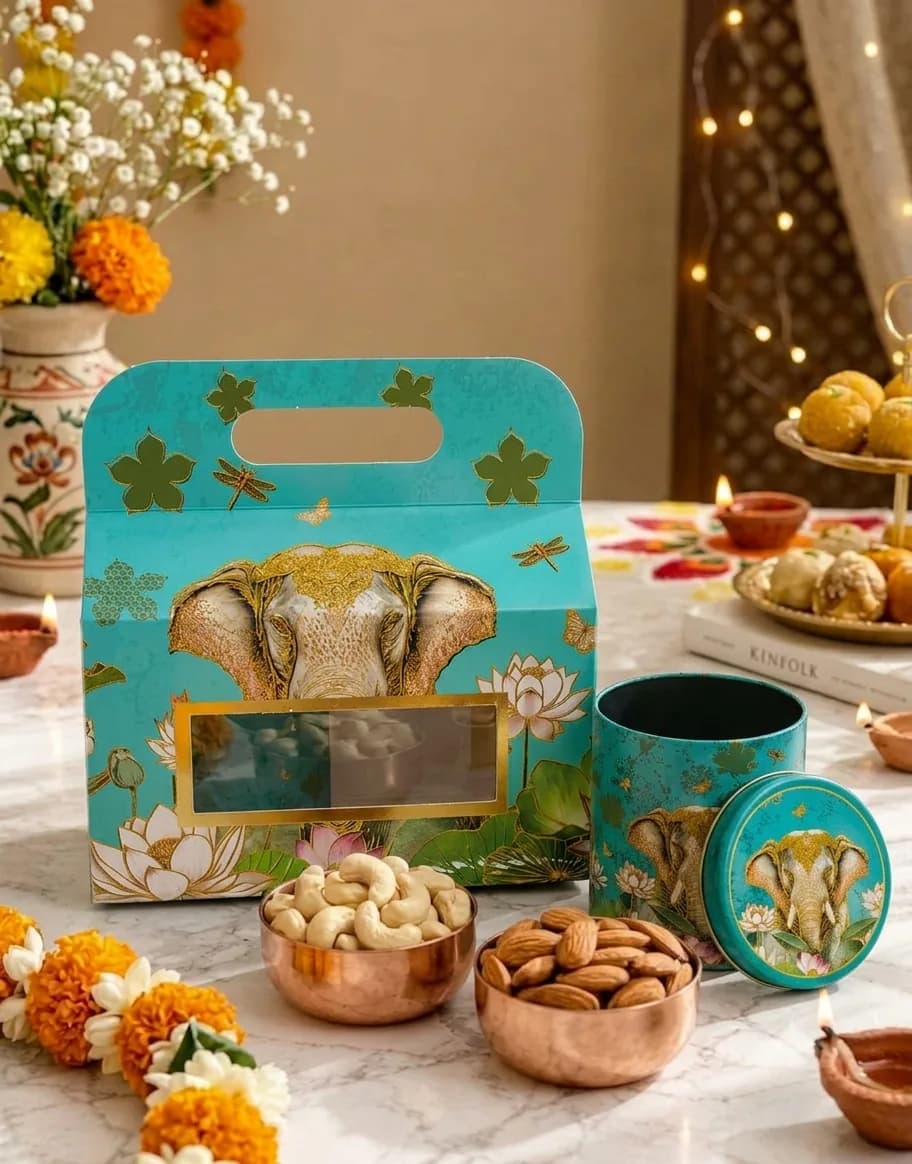 Elephant Dry Fruit Combo with Tin Jar