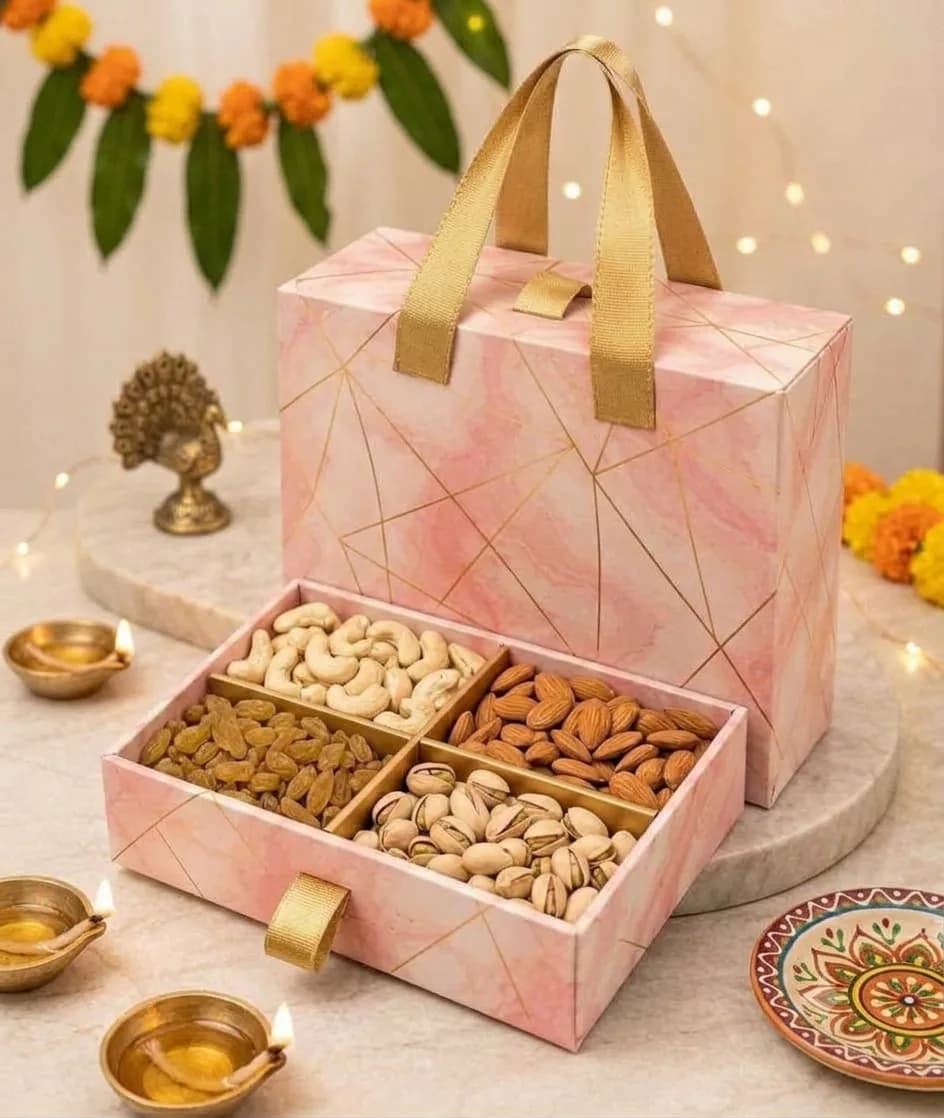 Rose Marble Dry Fruit Box