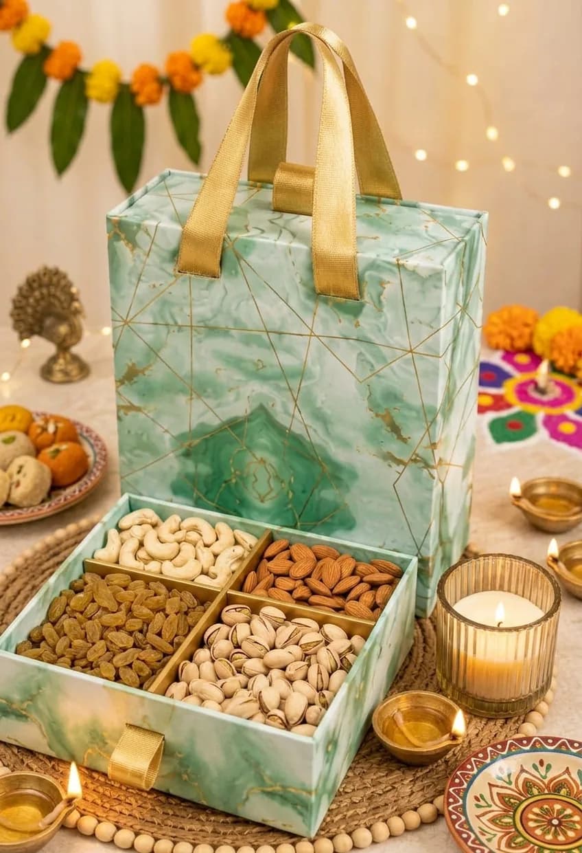 Emerald Marble Dry Fruit Box